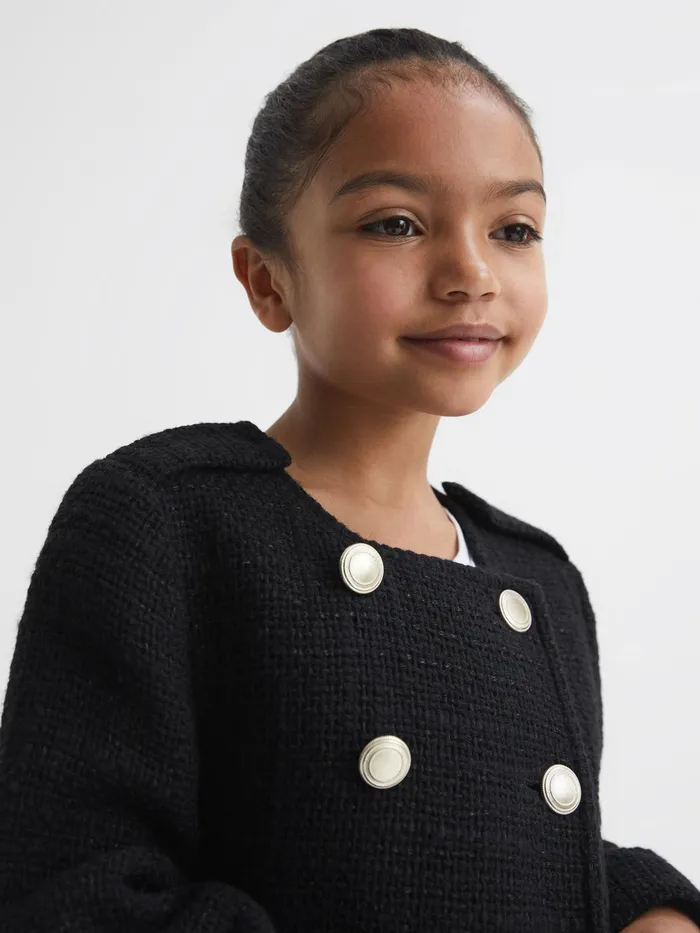 Reiss Coats and Jackets Esmie Tweed Jacket Black 8211 Children