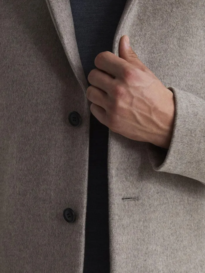Reiss Coats and Jackets Gable Single Breasted Wool Overcoat Black 8211 Men