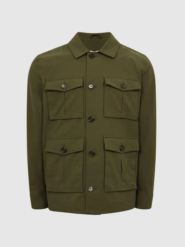 Reiss Coats and Jackets Hawke Four Pocket Field Jacket Khaki 8211 Men