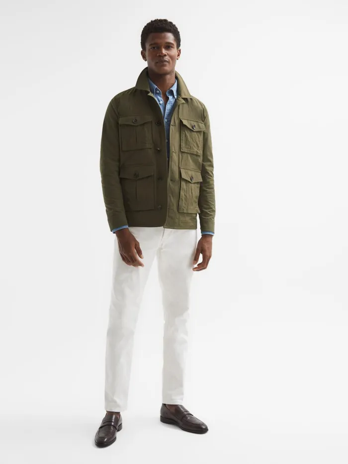 Reiss Coats and Jackets Hawke Four Pocket Field Jacket Khaki 8211 Men