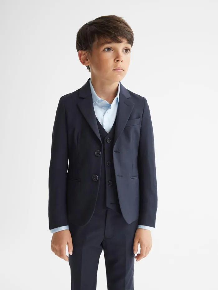 Reiss Coats and Jackets Hope Modern Fit Mixer Blazer Navy 8211 Children