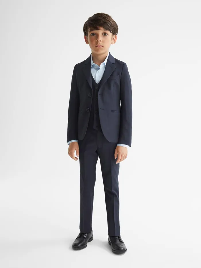Reiss Coats and Jackets Hope Modern Fit Mixer Blazer Navy 8211 Children