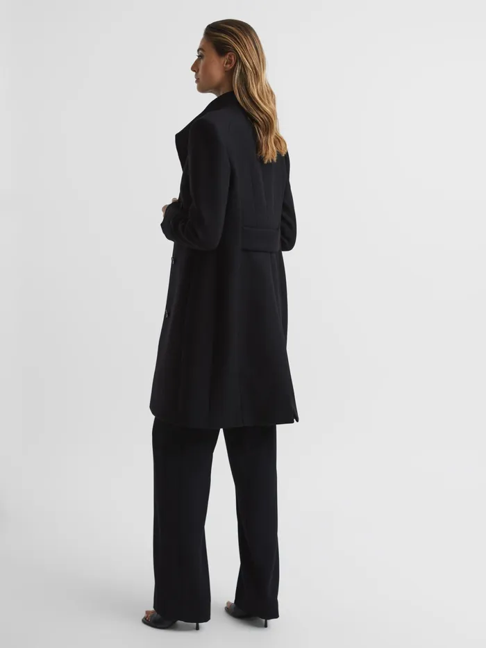Reiss Coats and Jackets Mia WoolBlend Mid Length Coat Black 8211 Women