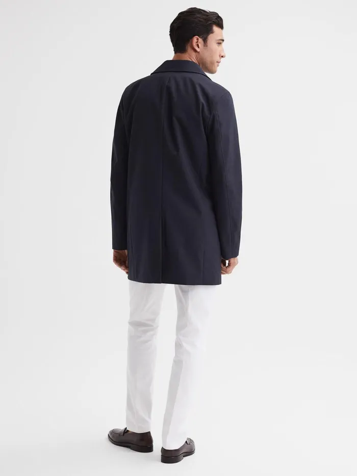 Reiss Coats and Jackets Perrin Mac With Removable Zip Neck Insert Navy 8211 Men