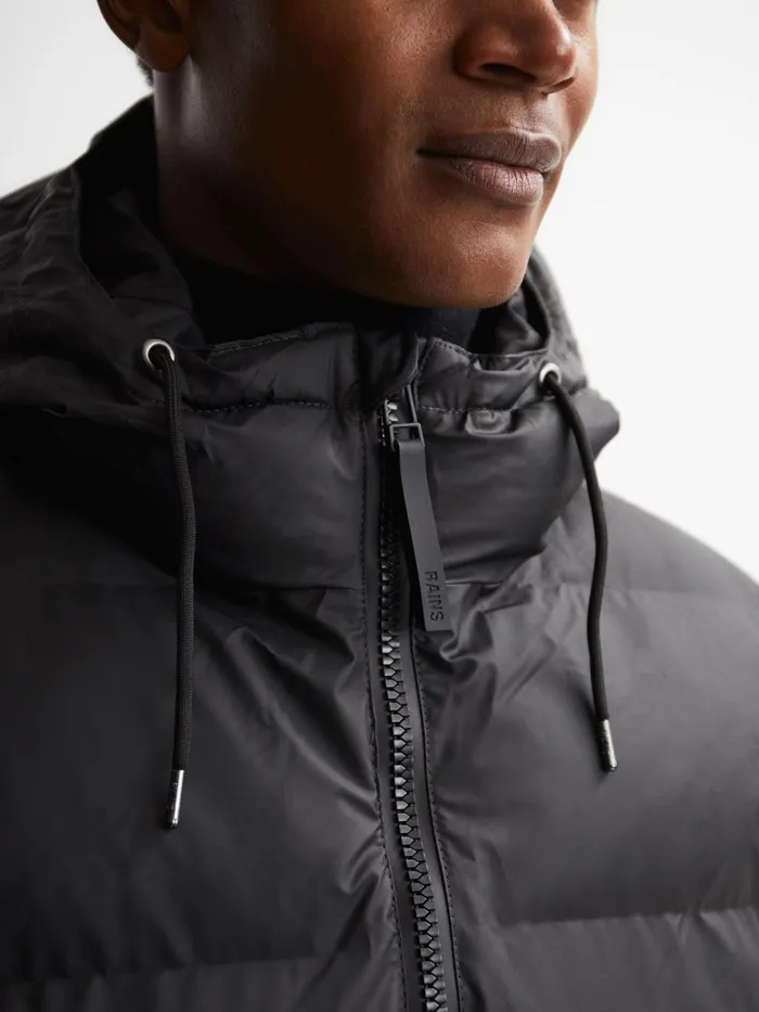 Reiss Coats and Jackets Rains Rains Hooded Puffer Jacket Black 8211 Men