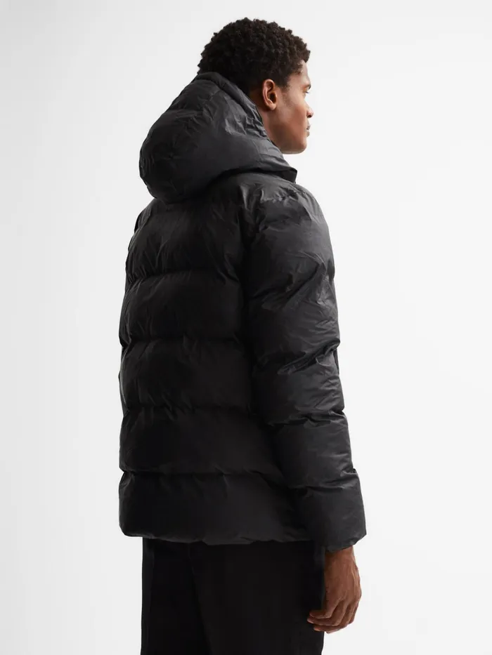 Reiss Coats and Jackets Rains Rains Hooded Puffer Jacket Black 8211 Men