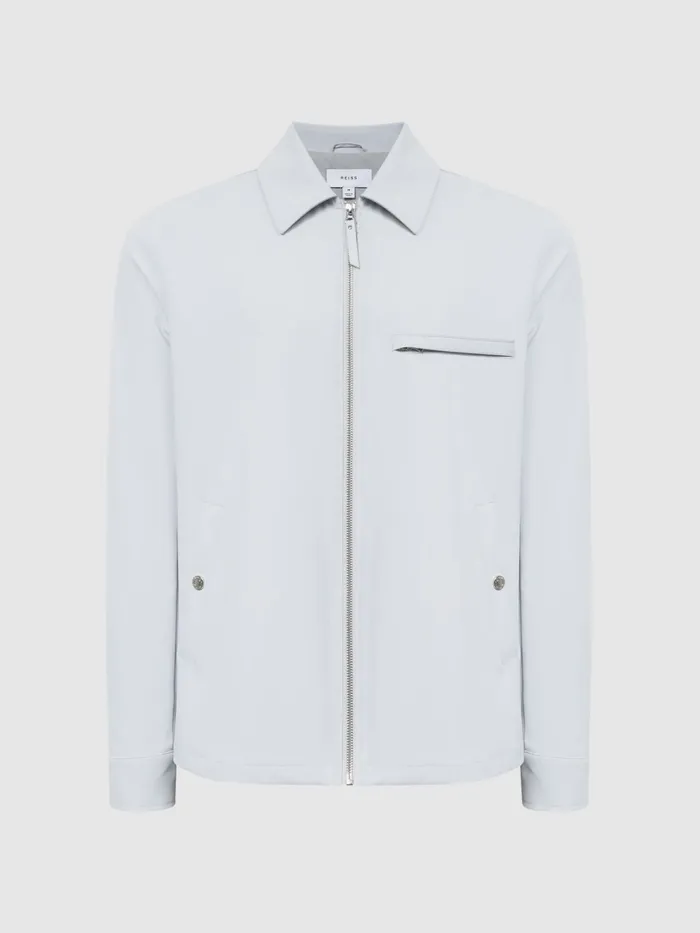 Reiss Coats and Jackets Tyrone Zip Through Harrington Jacket Black 8211 Men