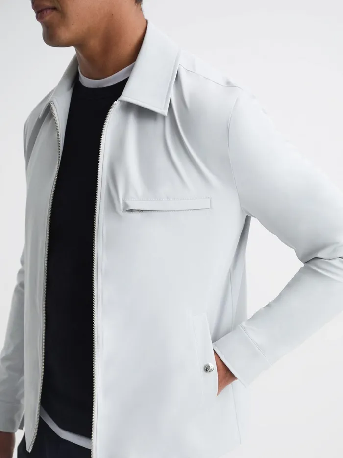 Reiss Coats and Jackets Tyrone Zip Through Harrington Jacket Black 8211 Men