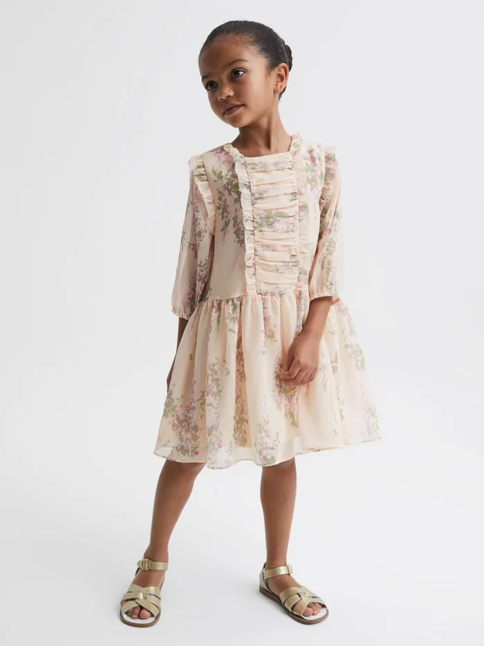 Reiss Dresses and Jumpsuits Amber Chiffon Print Dress Pink 8211 Children
