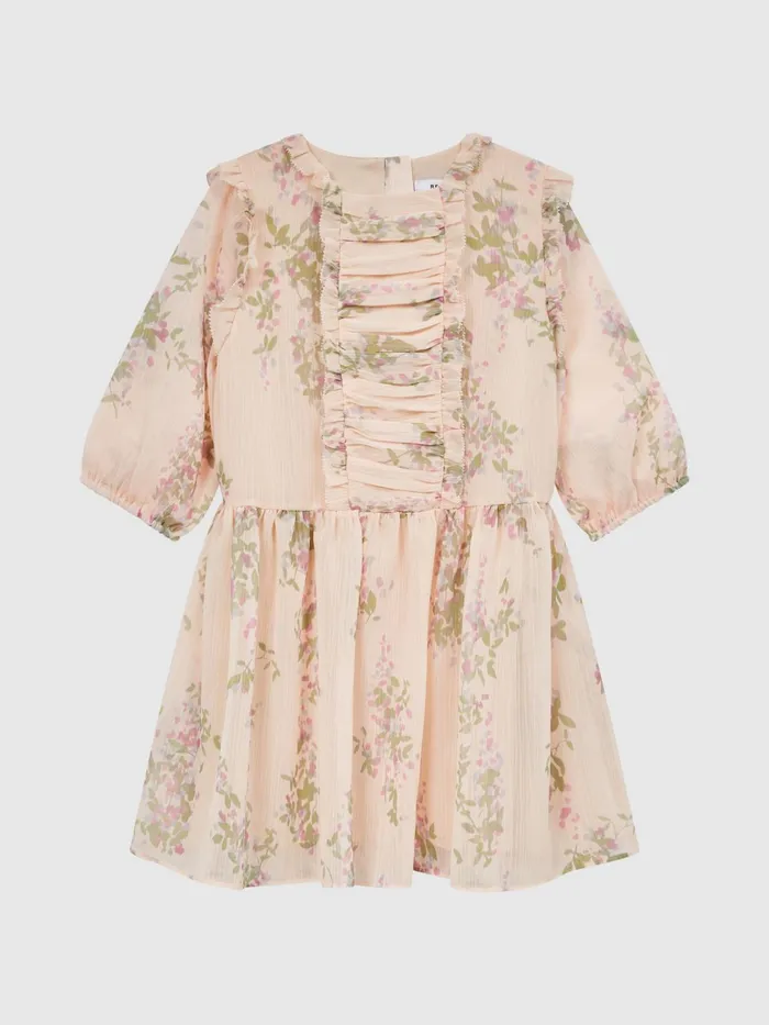 Reiss Dresses and Jumpsuits Amber Chiffon Print Dress Pink 8211 Children