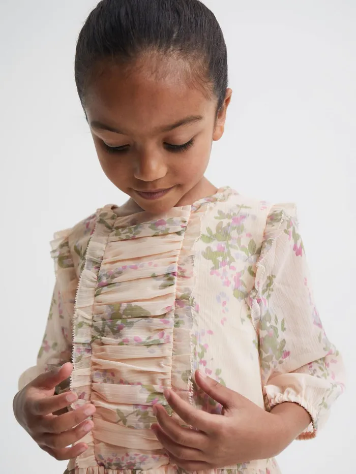 Reiss Dresses and Jumpsuits Amber Chiffon Print Dress Pink 8211 Children