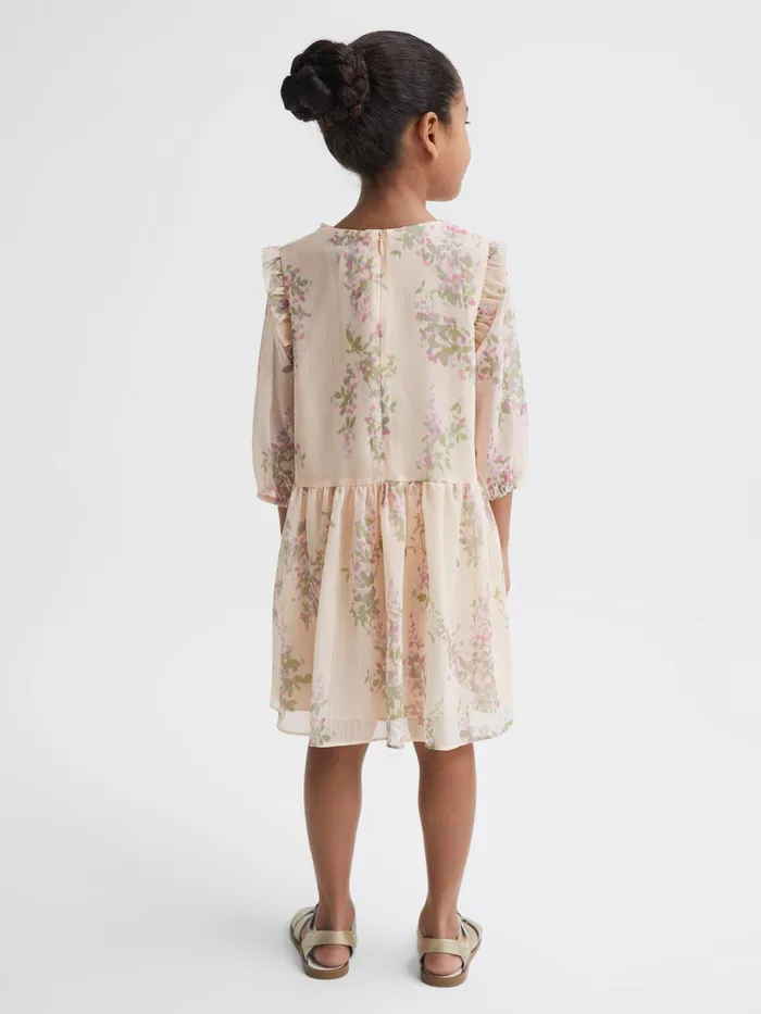 Reiss Dresses and Jumpsuits Amber Chiffon Print Dress Pink 8211 Children