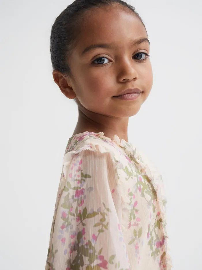 Reiss Dresses and Jumpsuits Amber Chiffon Print Dress Pink 8211 Children