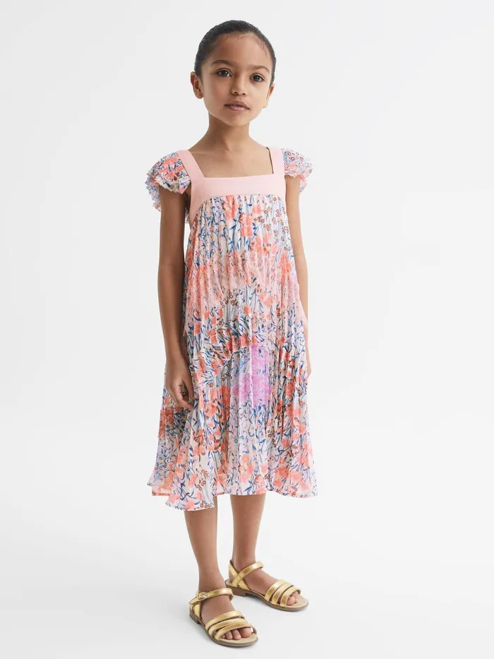 Reiss Dresses and Jumpsuits Aster Floral Printed Pleated Dress Pink Print 8211 Children Reiss Dresses and Jumpsuits Aster Floral Printed Pleated Dress Pink Print 8211 Children