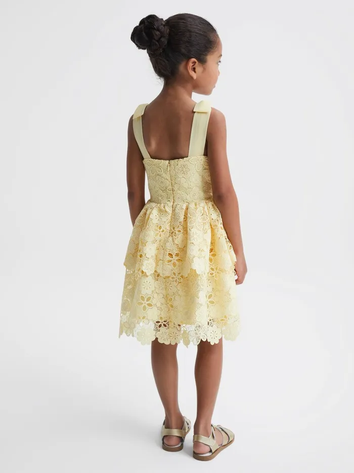 Reiss Dresses and Jumpsuits Bethany Bow Strap Lace Dress Lemon 8211 Children