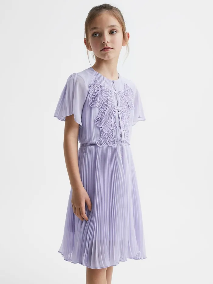 Reiss Dresses and Jumpsuits Coreen Lace Embroidered Pleated Dress Lilac 8211 Children Reiss Dresses and Jumpsuits Coreen Lace Embroidered Pleated Dress Lilac 8211 Children