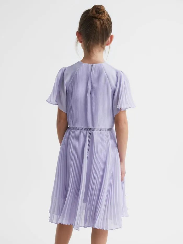 Reiss Dresses and Jumpsuits Coreen Lace Embroidered Pleated Dress Lilac 8211 Children