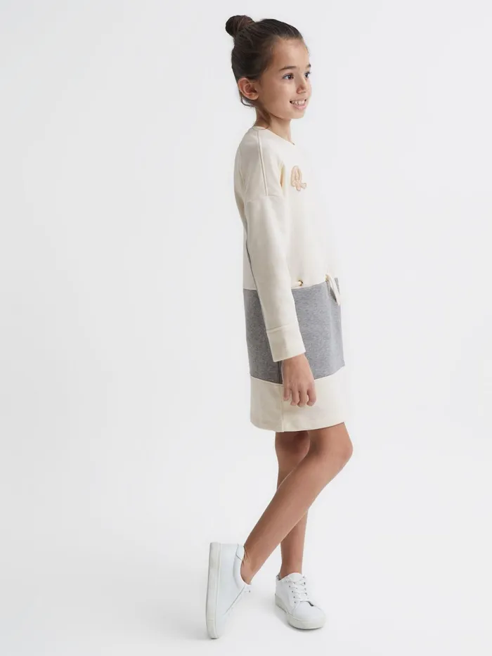 Reiss Dresses and Jumpsuits Ellia Colourblock Sweater Dress Pale Pinkgrey Marl 8211 Children