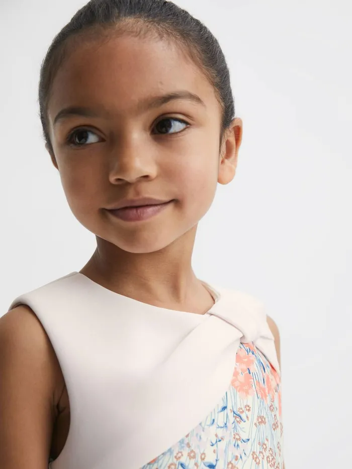 Reiss Dresses and Jumpsuits Emily Scuba Floral Printed Dress Pale Pink 8211 Children