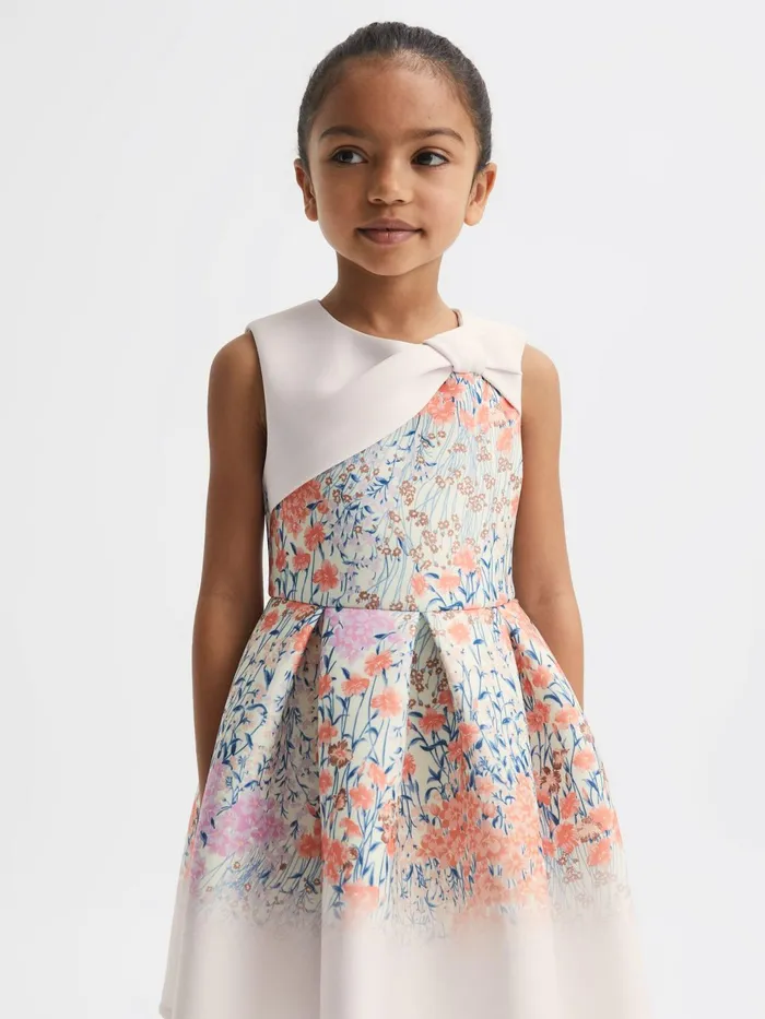Reiss Dresses and Jumpsuits Emily Scuba Floral Printed Dress Pale Pink 8211 Children