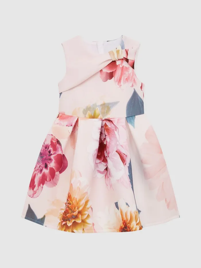 Reiss Dresses and Jumpsuits Emily Scuba Floral Printed Dress Pink 8211 Children