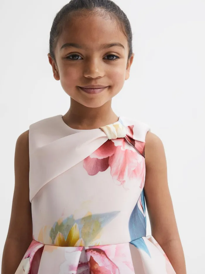 Reiss Dresses and Jumpsuits Emily Scuba Floral Printed Dress Pink 8211 Children