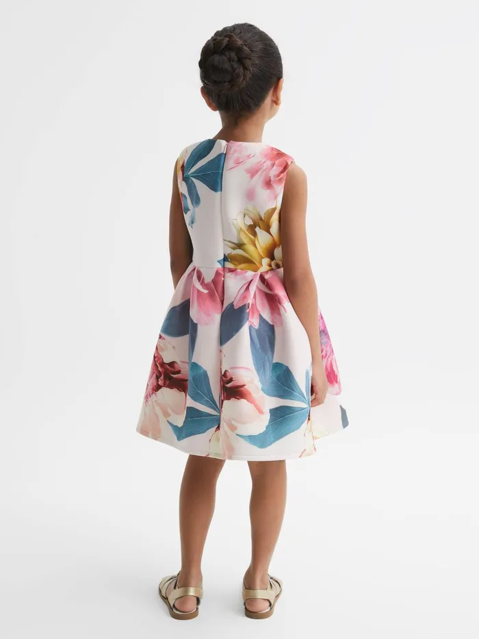 Reiss Dresses and Jumpsuits Emily Scuba Floral Printed Dress Pink 8211 Children