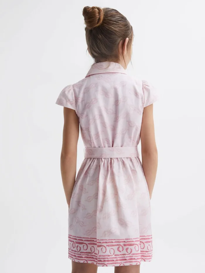 Reiss Dresses and Jumpsuits Jacie Cap Sleeve Double Breasted Dress Pink Print 8211 Children