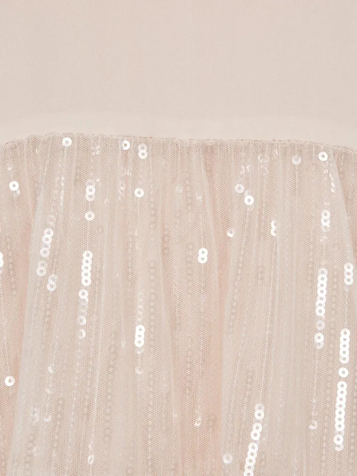 Reiss Dresses and Jumpsuits Luci Sequin Tiered Dress Pale Pink 8211 Children