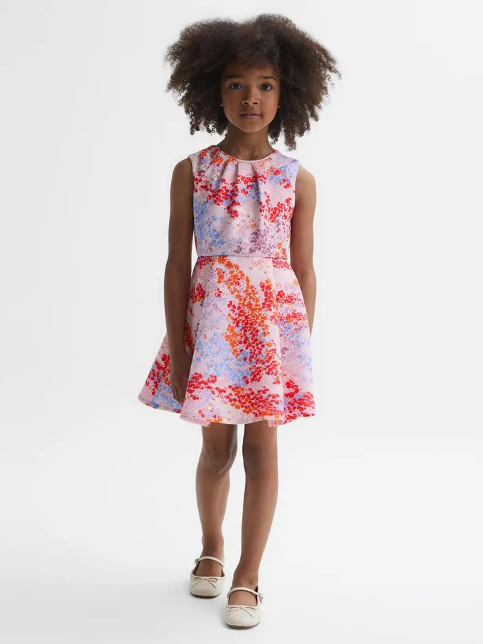 Reiss Dresses and Jumpsuits Max Floral Print Pleated Dress Pink Print 8211 Children