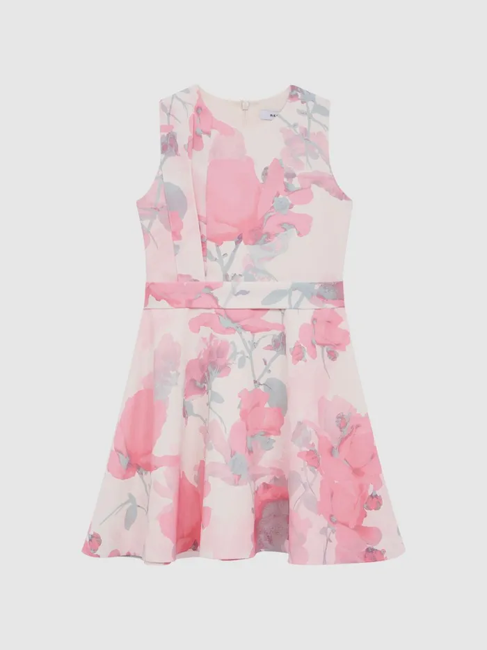 Reiss Dresses and Jumpsuits Monica Floral Printed Belted Dress Pink 8211 Children