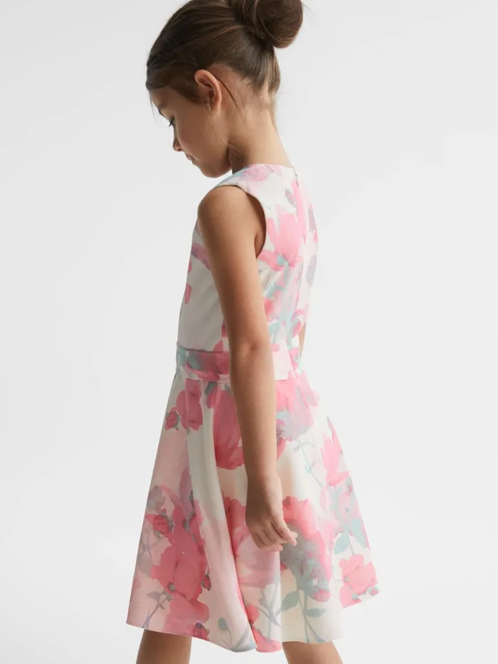 Reiss Dresses and Jumpsuits Monica Floral Printed Belted Dress Pink 8211 Children
