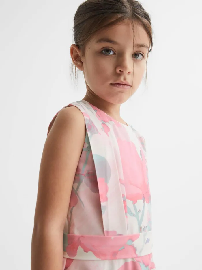 Reiss Dresses and Jumpsuits Monica Floral Printed Belted Dress Pink 8211 Children