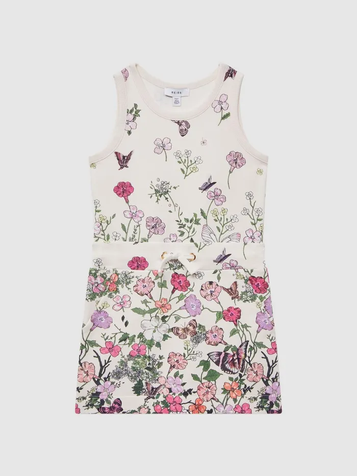 Reiss Dresses and Jumpsuits Raina Floral Drawstring Waist Dress Pink Print 8211 Children