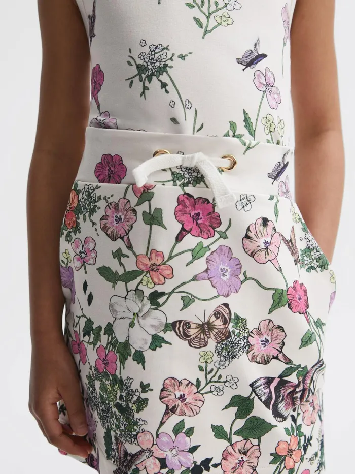 Reiss Dresses and Jumpsuits Raina Floral Drawstring Waist Dress Pink Print 8211 Children