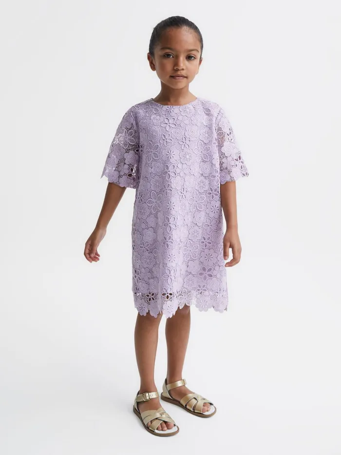 Reiss Dresses and Jumpsuits Susie Lace TShirt Dress Lilac 8211 Children