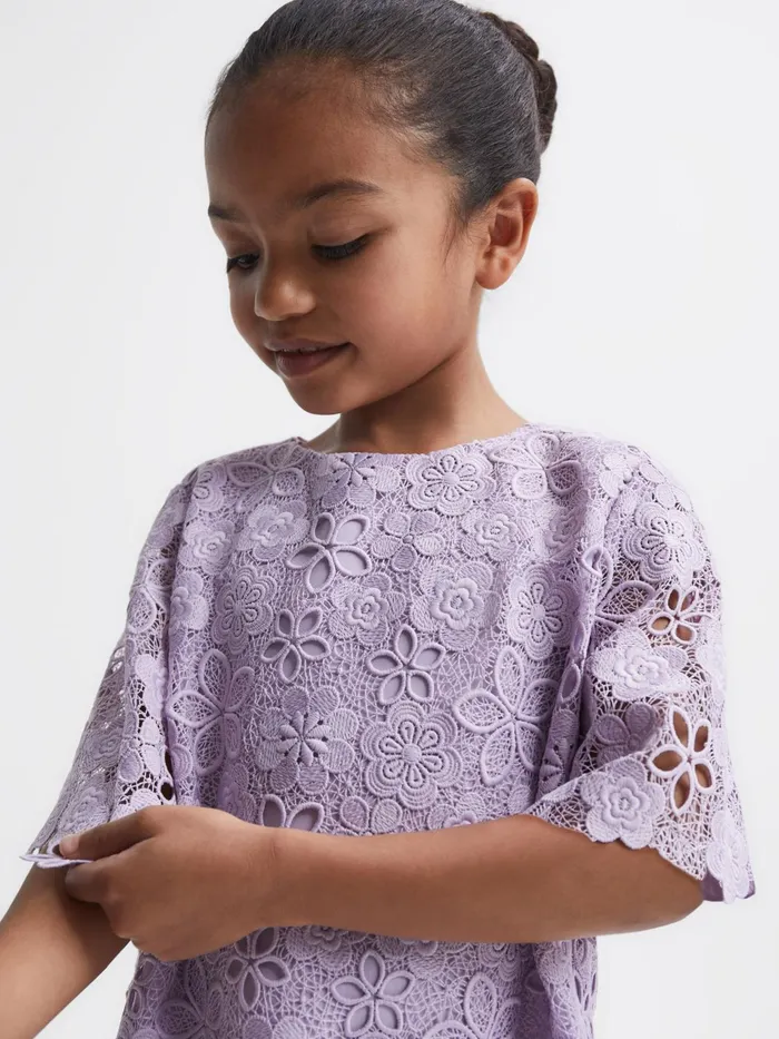 Reiss Dresses and Jumpsuits Susie Lace TShirt Dress Lilac 8211 Children