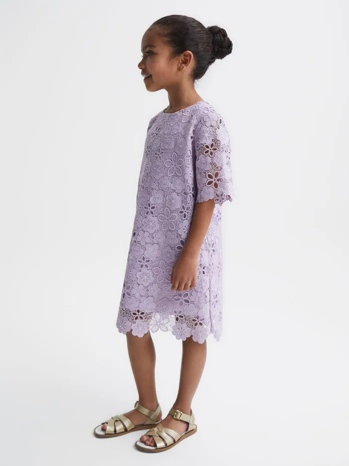 Reiss Dresses and Jumpsuits Susie Lace TShirt Dress Lilac 8211 Children