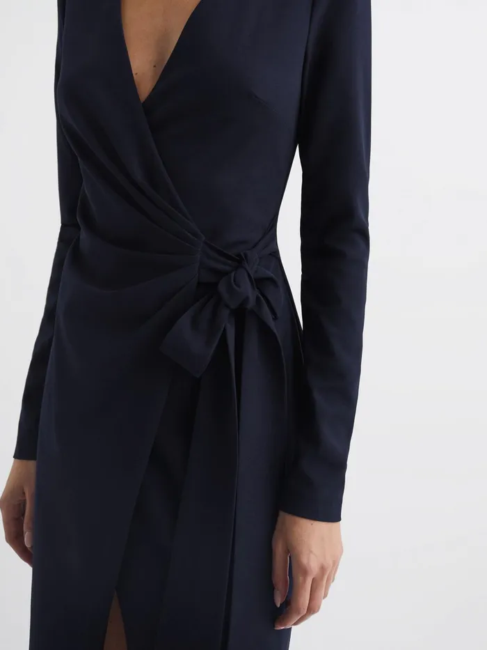 Reiss Dresses Halston 8211 Jasmine Halston Front Slip Maxi Gown Midnight Navy 8211 Women