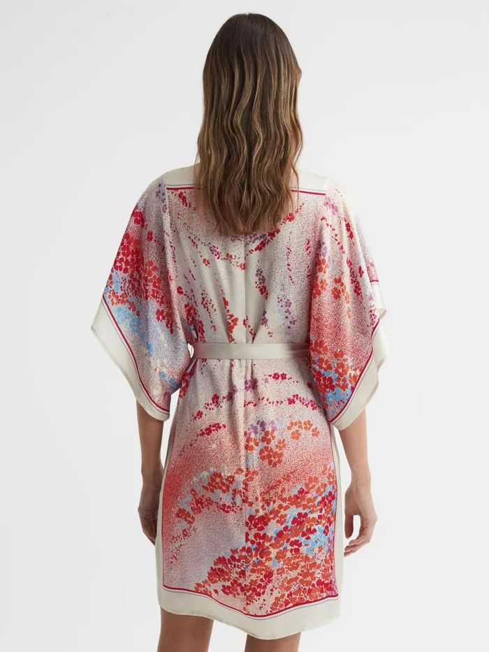 Reiss Dresses Leea Printed Belted Mini Dress Multi 8211 Women