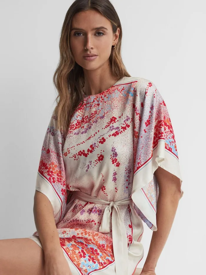 Reiss Dresses Leea Printed Belted Mini Dress Multi 8211 Women