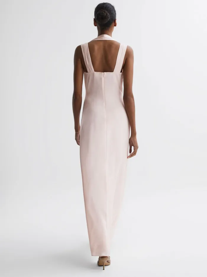 Reiss Dresses Lila Bridesmaid Twist Detail Midi Dress Nude 8211 Women