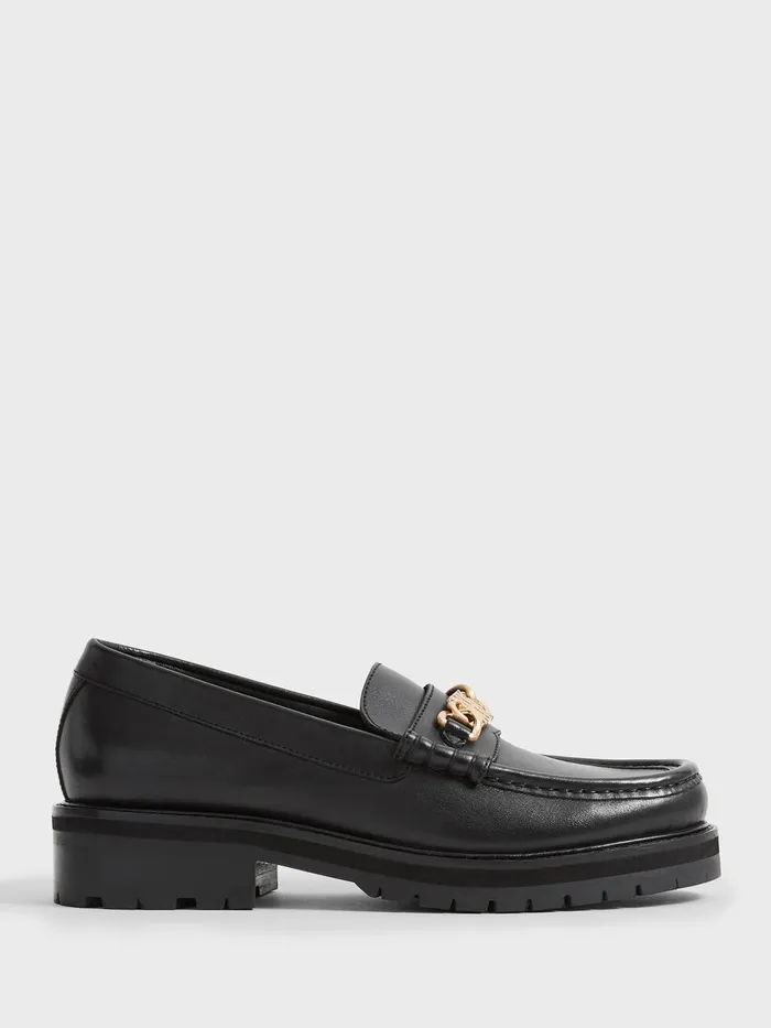 Reiss Flats Charlotte Leather Loafers Black 8211 Women