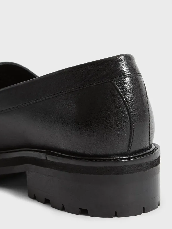 Reiss Flats Charlotte Leather Loafers Black 8211 Women