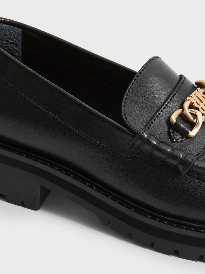 Reiss Flats Charlotte Leather Loafers Black 8211 Women
