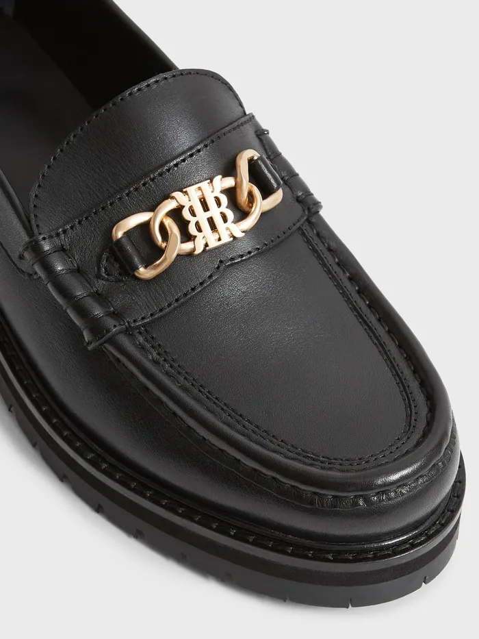Reiss Flats Charlotte Leather Loafers Black 8211 Women