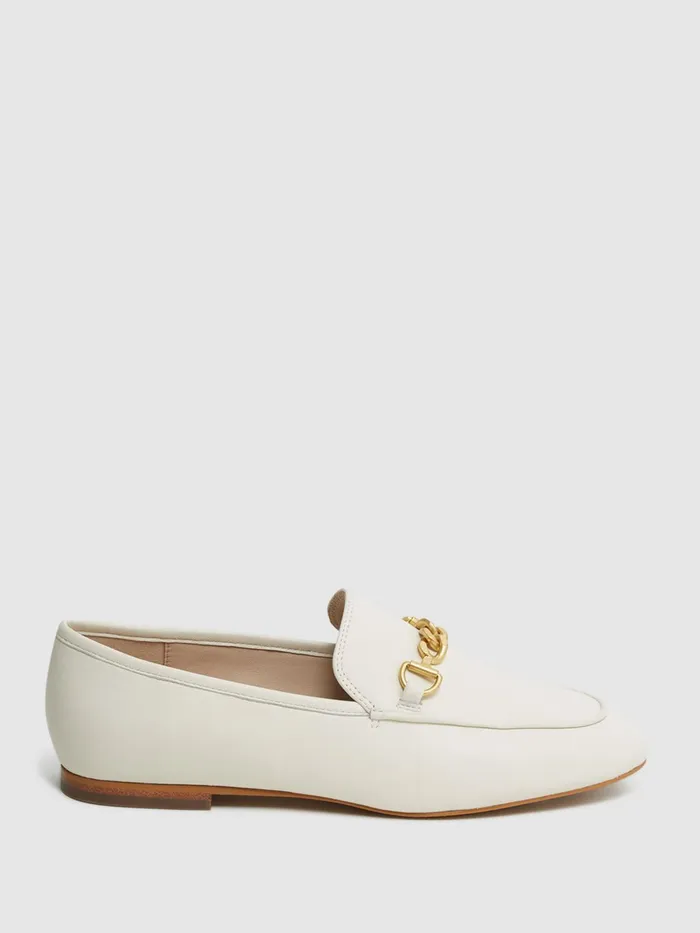 Reiss Flats Evan Chain Detail Loafers Black 8211 Women
