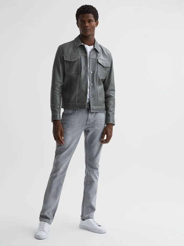 Reiss Jeans Federal Paige Regular Fit Straight Leg Jeans Delgado 8211 Men
