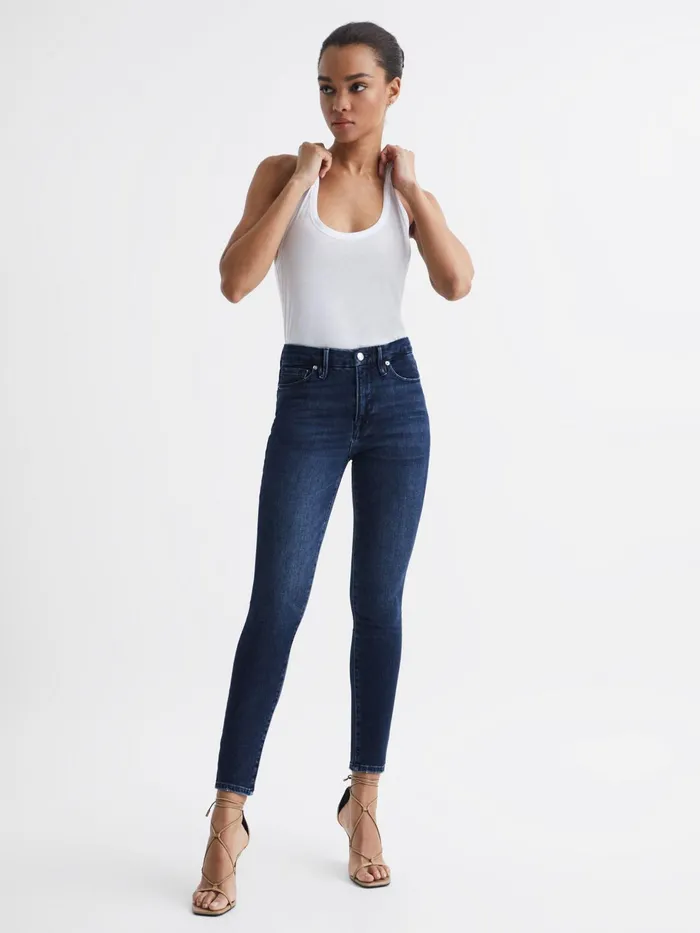Reiss Jeans Good American High Waist Skinny Jeans Indigo 8211 Women