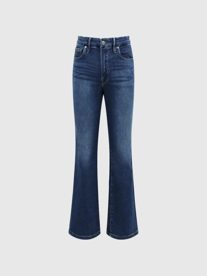 Reiss Jeans Good American Mini Good Legs Crop Bootleg Jeans Dark Blue 8211 Women